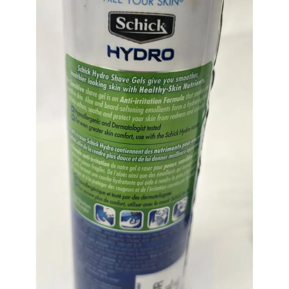Schick Hydro Sensitive Skin Shaving Gel 8.4 oz /  238 g Set of 2 Soothing Men's